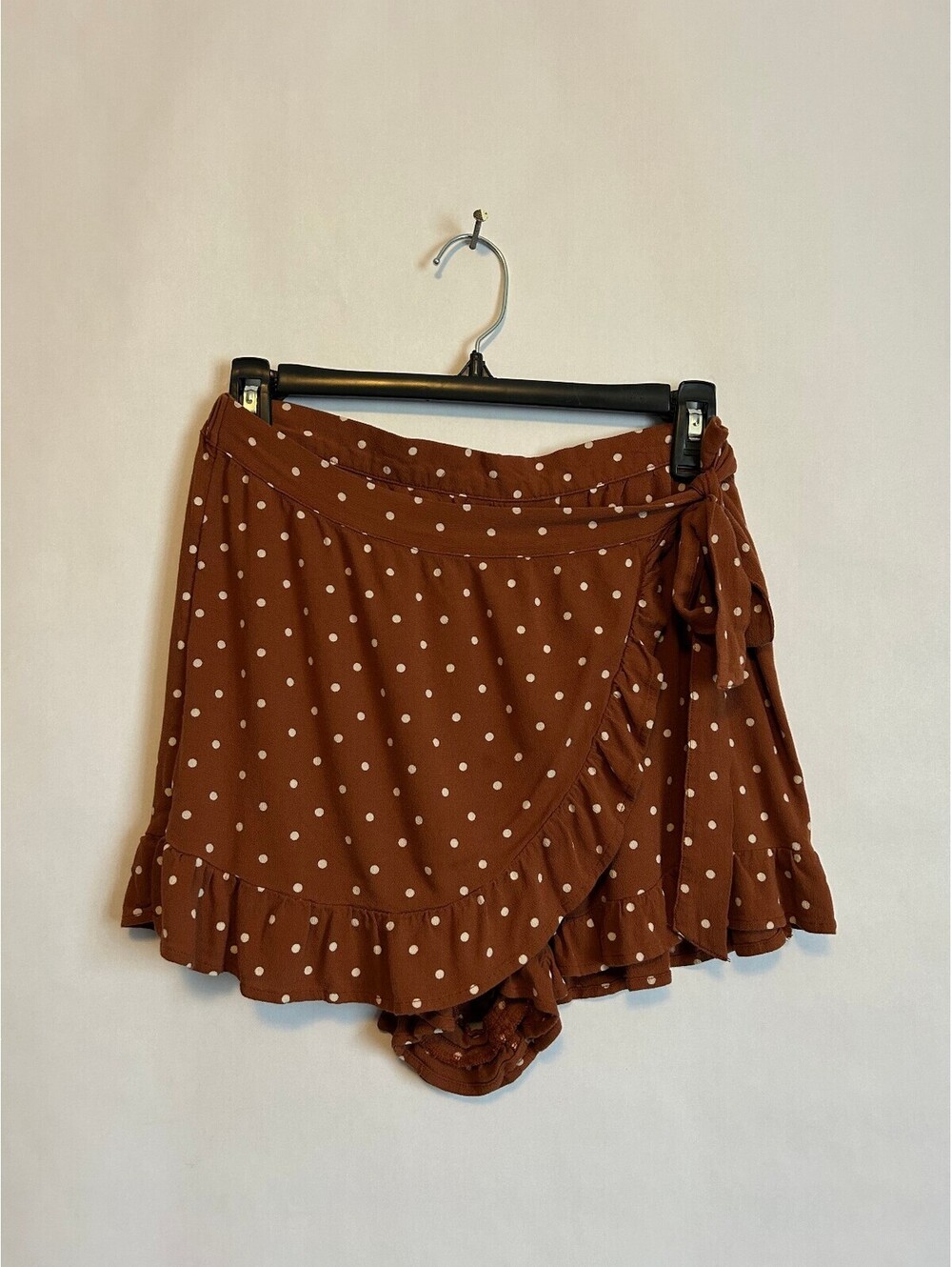 American Eagle Polka Dot Rust Orange/Brown Skort M